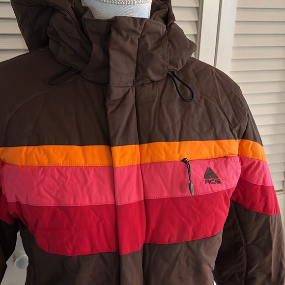 Nike ACG StormFit Ski Coat Women’s Retro Parka  Brown Orange Pink Red Size M - Picture 3 of 16